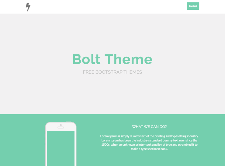 Bolt Free Bootstrap 3 Theme