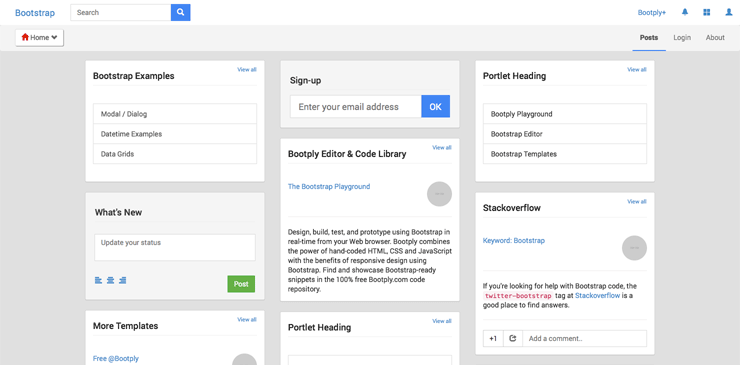 Bootply Bootstrap Google Plus Theme