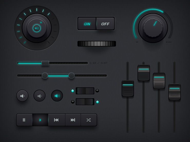 Dark Player Ui Kit