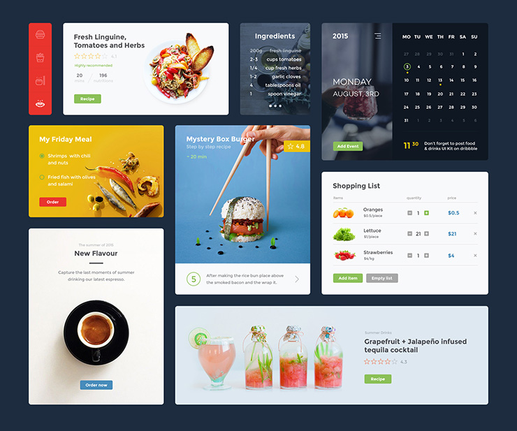 Food and Drink Ui Kit