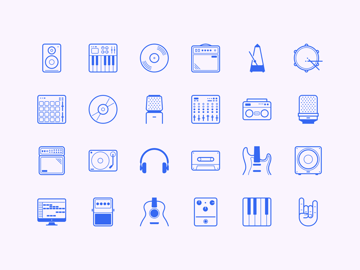 In the Studio Music Icon Set