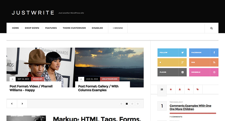 Justwrite WordPress Theme
