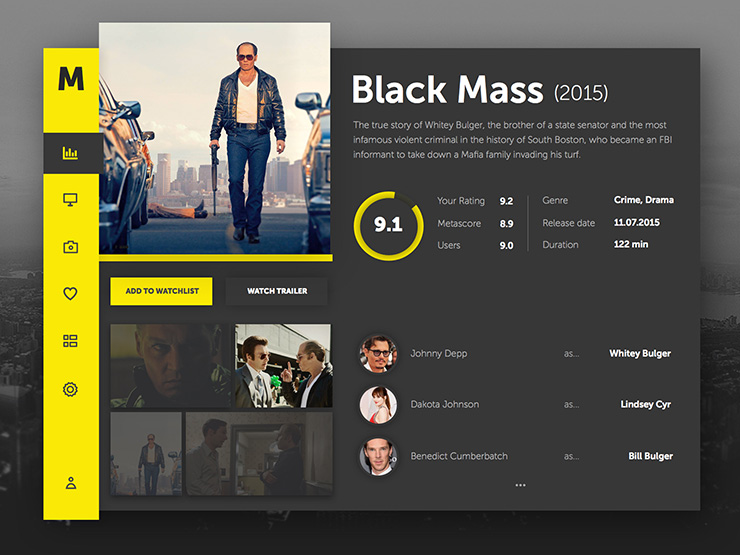 Movie Dashboard Dark and Light