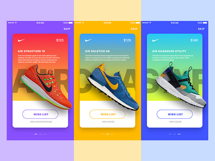 Nike Promotion Ads Parallax Effect