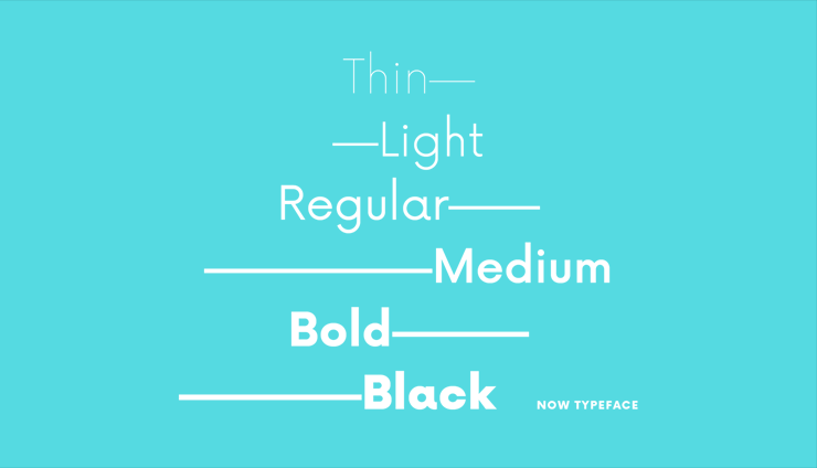 Now Free Open Source Geometric Font 5 Styles