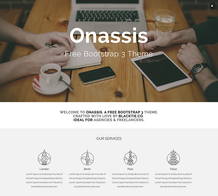 Onassis Bootstrap 3 Theme