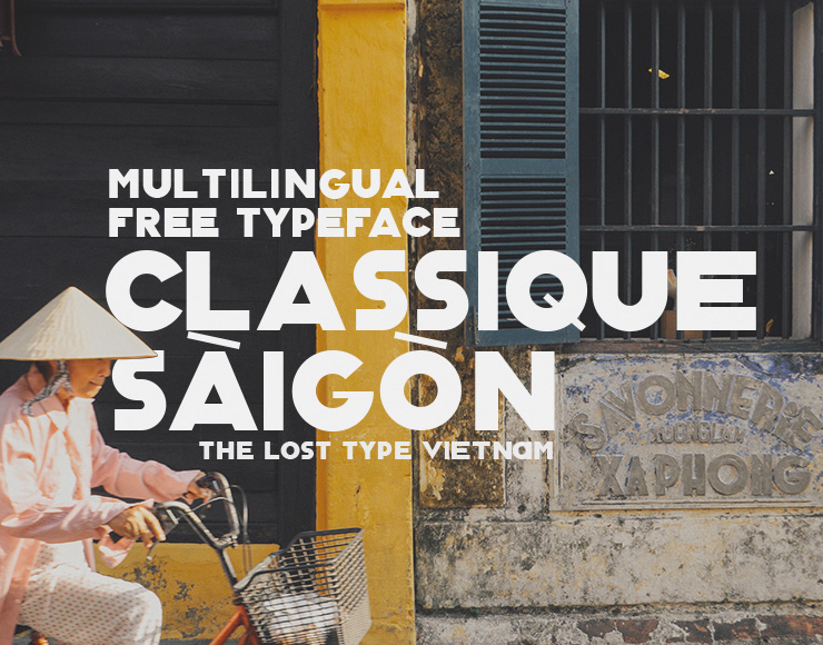 Saigon Classique Free Geometric Thick Font Poster