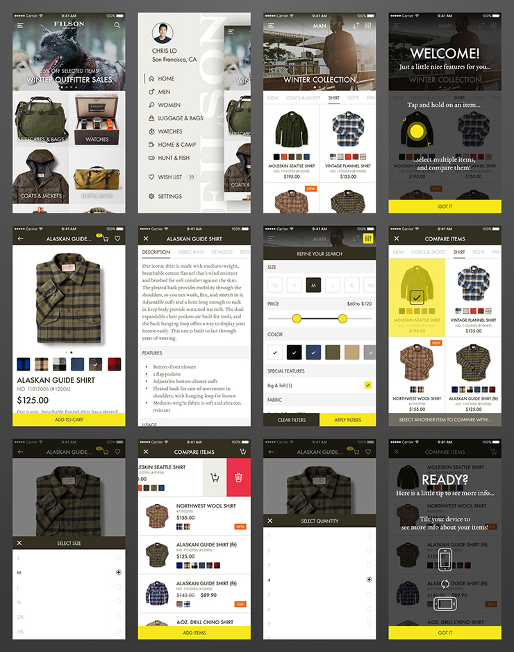 Shop iOS App UI Prototype